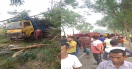 পার্বতীপুরে ভ্যান-ট্রাকের মুখোমুখি সংঘর্ষ, নিহত ২